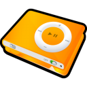 iPod Shuffle Orange Icon 128x128 png